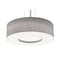 Afx Montclair 24in. Medium Base Pendant, Satin Nickel Finish, Grey Shade MCP2432MBSN-GY - alternate 1